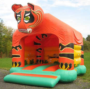 Hüpfburg "Großer Tiger" mit Regendach