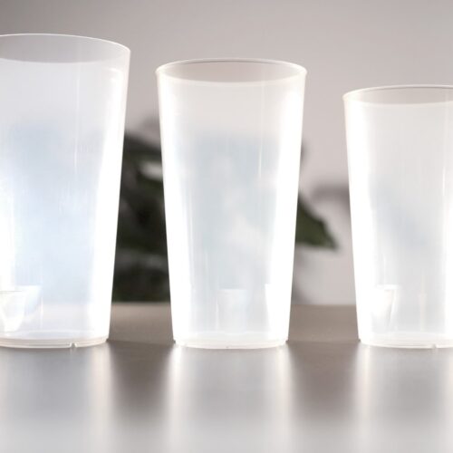 <span class="product-title-prefix">NEU IM VERLEIH</span>Mehrwegbecher transparent, 0,5 l