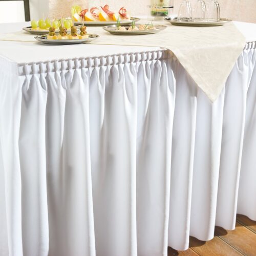 Skirting für Banketttische, weiß, 5,80 x 0,73m